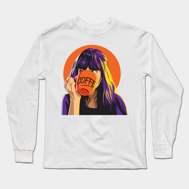 Coffee Girl Long Sleeve T-Shirt by Laksana Ardie Store